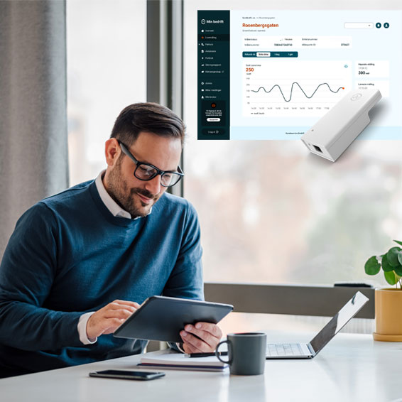 Nyhet! Få kontroll over strømforbruket med Fjordkraft Live. 